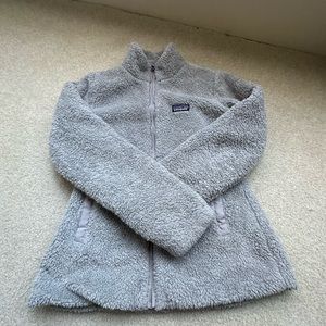 fluffy gray patagonia jacket